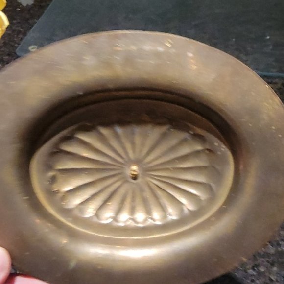 Antique Ornate Brass English Tea Caddy With Hinged Lid - Picture 4 of 12